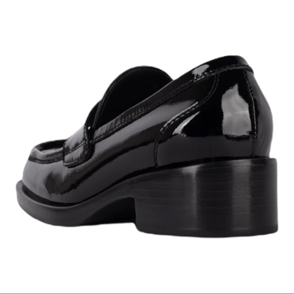 New JEFFREY CAMPBELL Sorbonne Black Crinkle Patent Leather Penny Loafer | Sz 10 - Picture 5 of 9